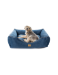 Moe dog bed Waterproof Velvet Navy Blue