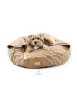 Dog bed cover - round cushion with blanket RECYCLED VELVET - COLORS