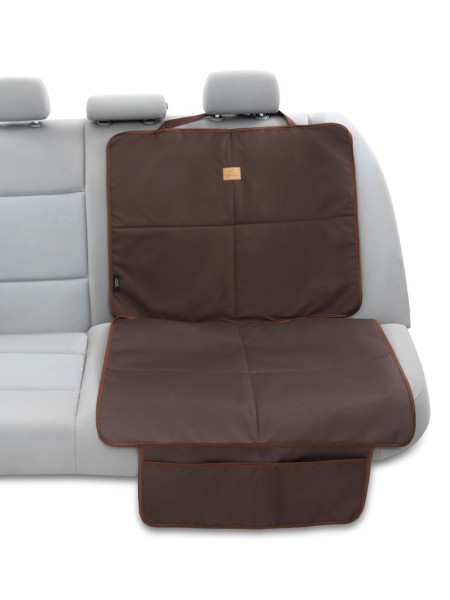Car seat protector for kid isofix booster seat Mono Brown