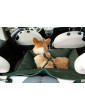 "Ero Soft" dog car booster seat VELVET EMERALD GREEN size L