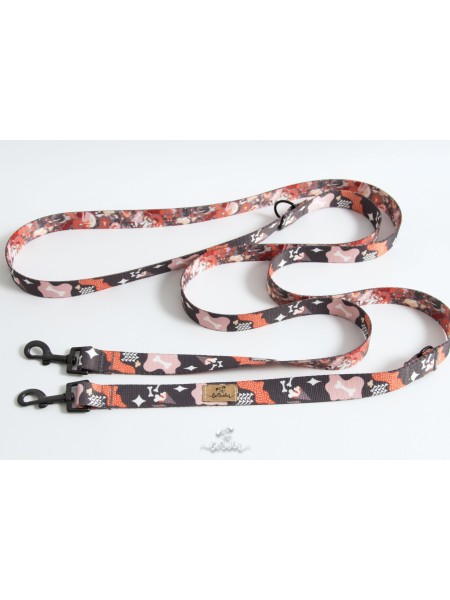 Adjustable dog leash Dog is in the air