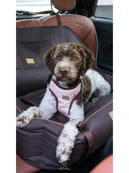 "Ero Soft" dog car booster seat MONO BROWN size L