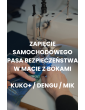 Zapięcie samochodowego pasa bezpieczeństwa w macie z bokami