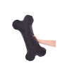 Orthopedic dog mattress Mono Black with bone-shaped pillow